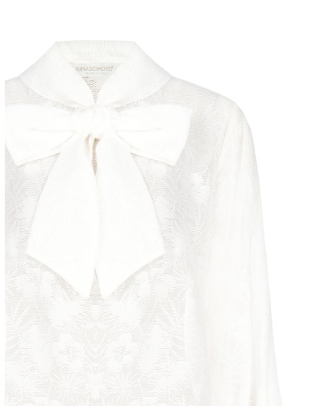 Blusa ampla em mistura de viscose devoré Rinascimento