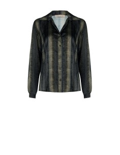 Camisa Ampla e Fluida em Cetim com Estampa Piton Rinascimento