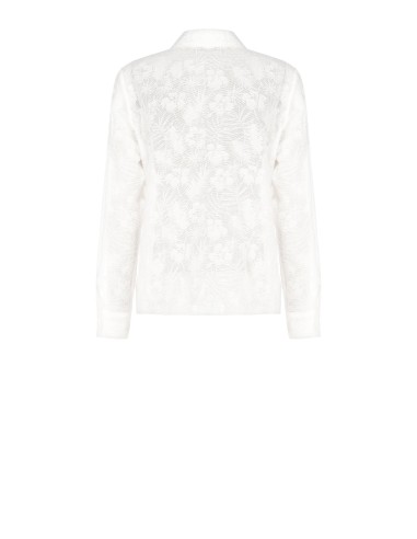 Camisa Cinturada em Mistura de Viscose Vazada Rinascimento