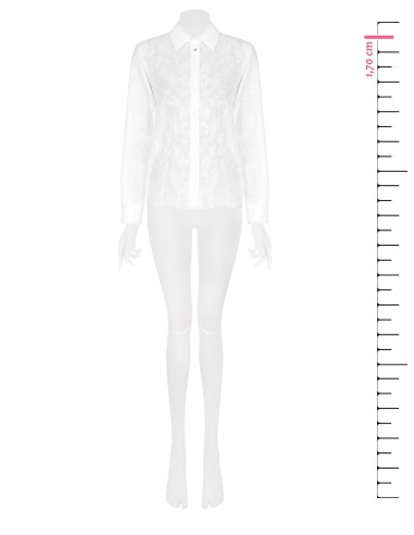 Camisa Cintada em Mistura de Viscose Perfurada Rinascimento