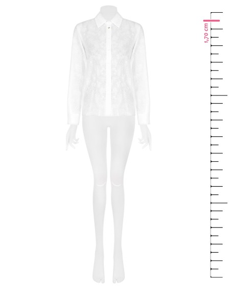 Camisa Cintada em Mistura de Viscose Perfurada Rinascimento