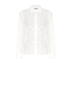 Camisa Ajustada em Mistura de Viscose Perfurada Rinascimento