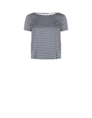 Blusa Fluida Em Raso Estampado Rinascimento