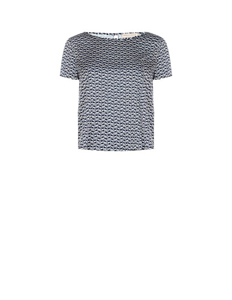 Blusa Fluida Em Raso Estampado Rinascimento