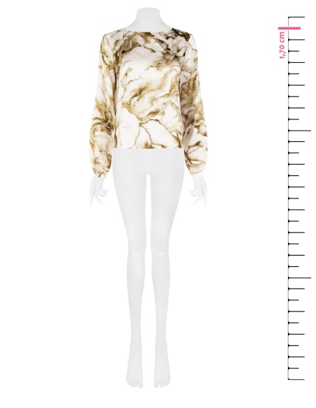 Blusa ampla com manchas de glitter Rinascimento