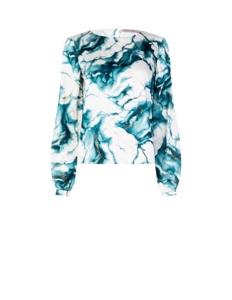 Blusa ampla com manchas de glitter Rinascimento