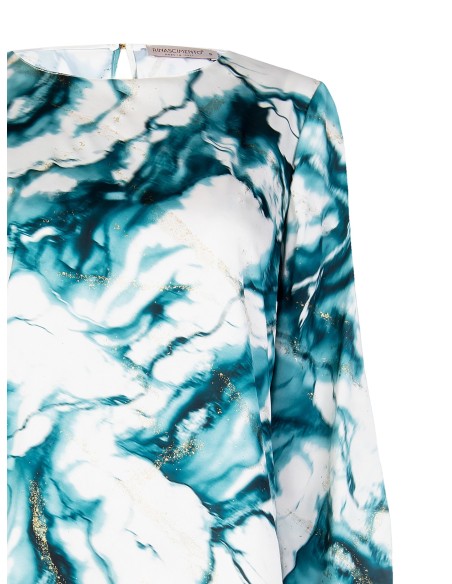 Blusa ampla com manchas de glitter Rinascimento