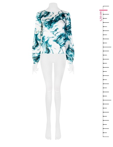 Blusa ampla com manchas de glitter Rinascimento