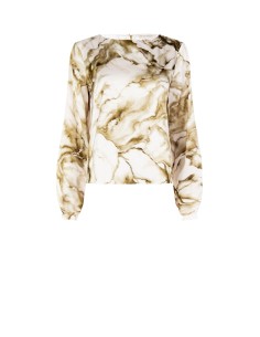 Blusa Ampla com Manchas de Glitter Rinascimento