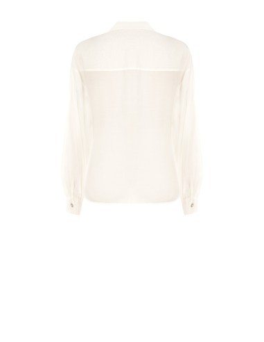 Camisa Ampla Semitransparente Com Bolsos Rinascimento