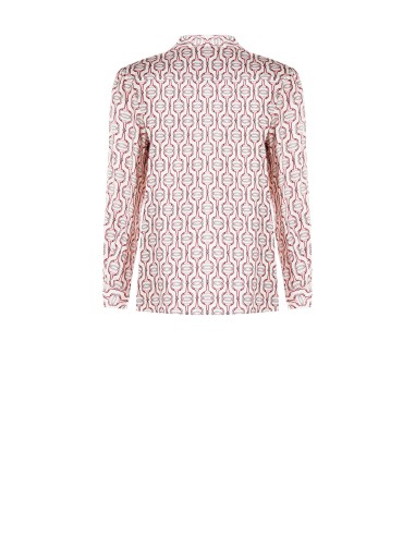 Camisa regular em viscose com botões com logótipo Rinascimento