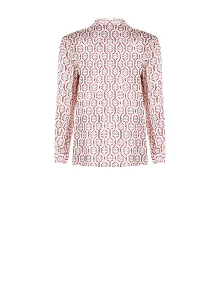 Camisa regular em viscose com botões com logótipo Rinascimento