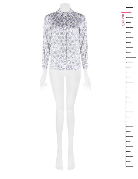 Camisa Regular em Viscose com Botões e Logótipo Rinascimento