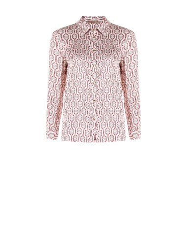 Camisa Regular em Viscose com Botões com Logótipo Rinascimento