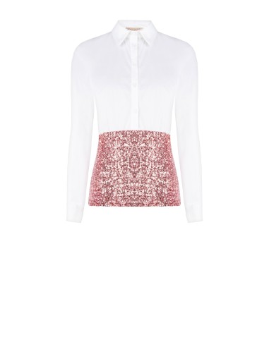 Camisa Com Bainha Coberta De Lantejoulas Rinascimento