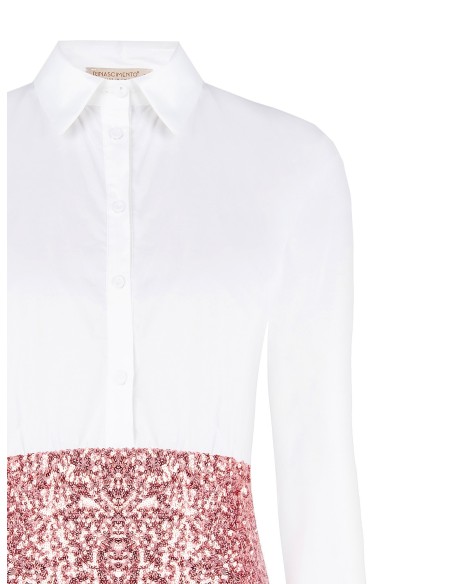 Blusa com a parte inferior coberta de lantejoulas Rinascimento