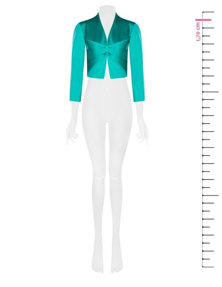 Bolero para os ombros em cetim com gancho Rinascimento