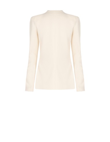Blazer em scuba crepe sem lapelas Rinascimento
