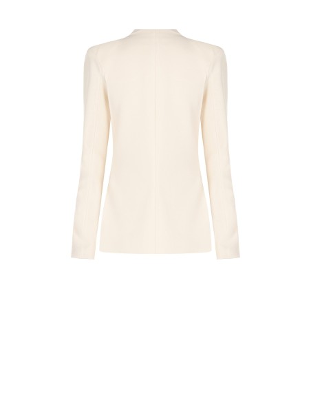 Blazer em scuba crepe sem lapelas Rinascimento