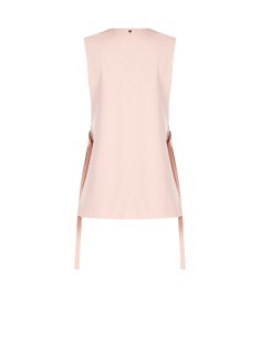 Colete de Corte Longo com Fendas e Cintos nos Lados Rinascimento