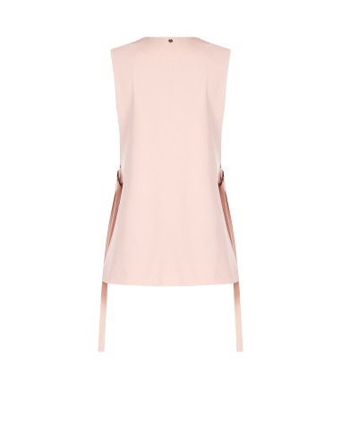 Colete de Corte Longo com Fendas e Cintos nos Lados Rinascimento