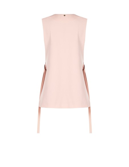 Colete de Corte Longo com Fendas e Cintos nos Lados Rinascimento