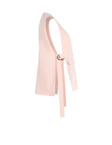 Colete de corte longo com fendas e cintos nas laterais Rinascimento