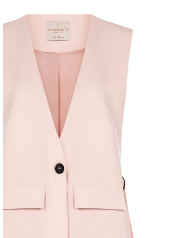 Colete de corte longo com fendas e cintos laterais Rinascimento