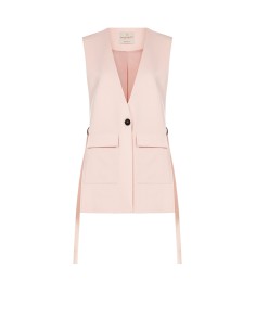 Colete de corte comprido com fendas e cintos laterais Rinascimento