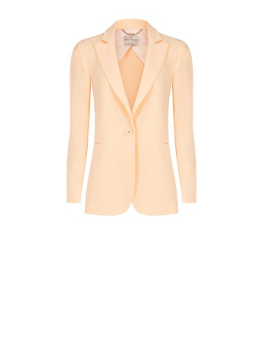 Blazer Entalhado em Crepe Rinascimento