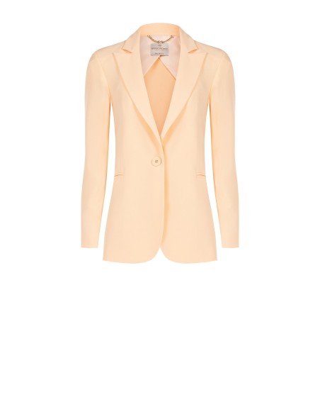Blazer Entalhado em Crepe Rinascimento