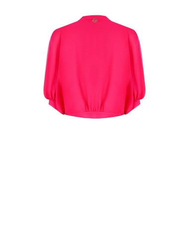 Bolero em georgette com mangas de balão Rinascimento