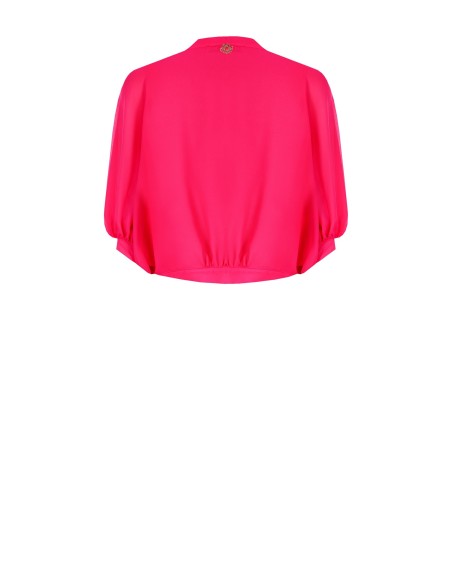 Bolero em georgette com mangas de balão Rinascimento