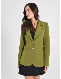 Blazer em tecido técnico com botões com logótipo Rinascimento