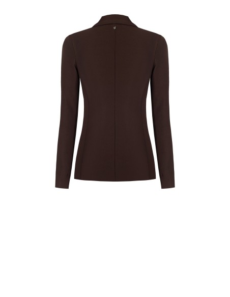 Blazer entalhado com broche em strass Rinascimento