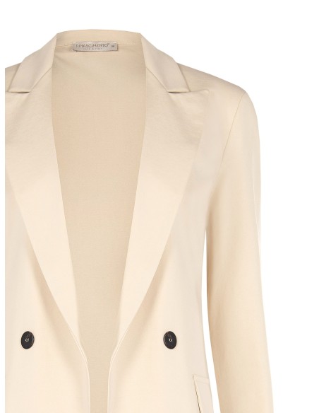 Blazer Entalhado Aberto Em Tecido Técnico Rinascimento