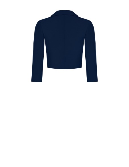 Blazer Curto Aberto em Tecido Técnico Rinascimento