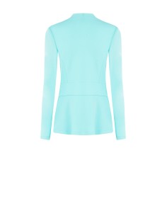 Casaco em scuba crepe sem lapelas com cinturino em imitação de pele Rinascimento 2