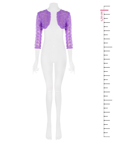 Bolero em Tule Bordado com Rosas Rinascimento