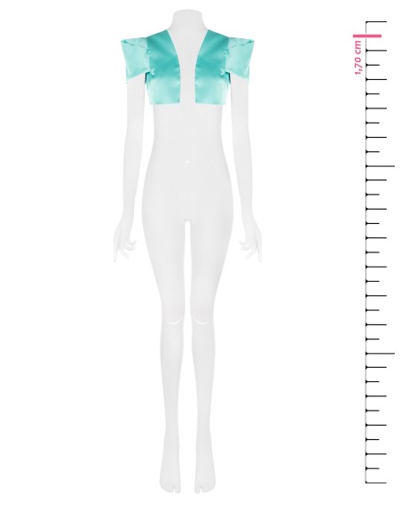 Bolero curto aberto em cetim Rinascimento