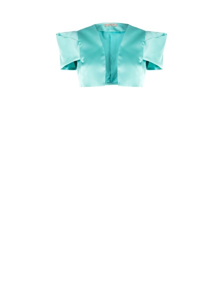 Bolero Curto Aberto em Cetim Rinascimento