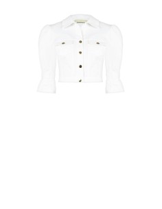 Giubbotto Crop In Denim Elasticizzato Con Taschini Rinascimento - V...