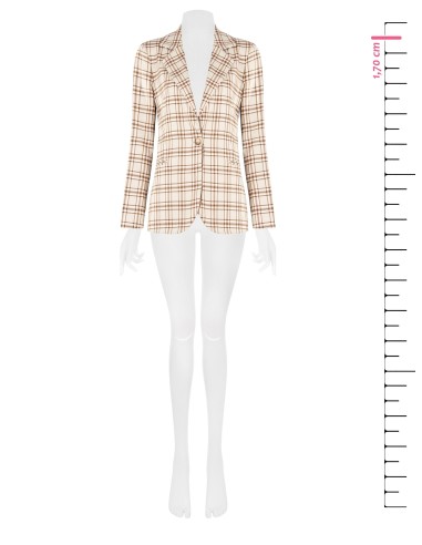 Blazer xadrez em poliviscose Rinascimento