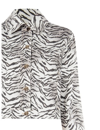 Casaco de ganga elástico com padrão zebra Rinascimento