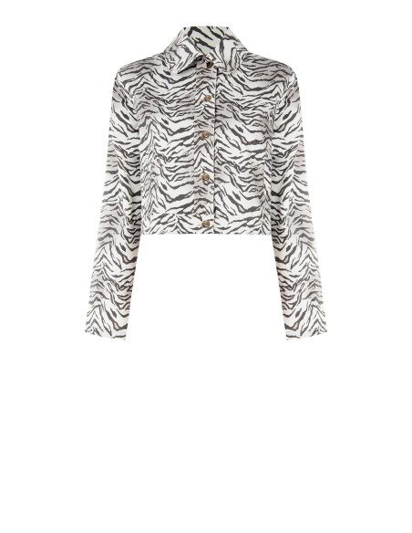 Casaco de ganga elástico com padrão de zebra Rinascimento