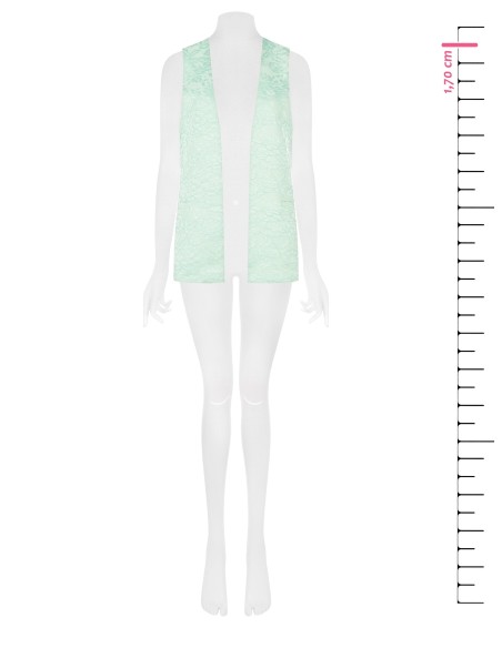 Colete Longo Aberto em Renda Rinascimento