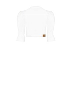 Casaco cropped em ganga elástica com bolsos pequenos Rinascimento 2