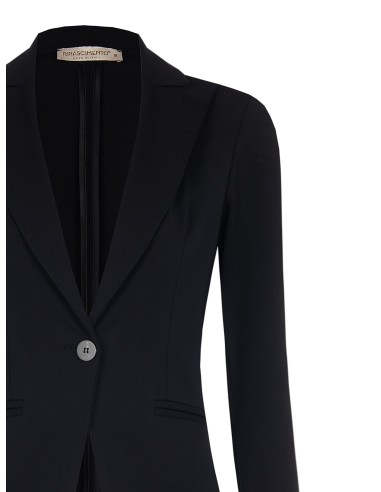 Blazer curto cintado em mistura de algodão Rinascimento
