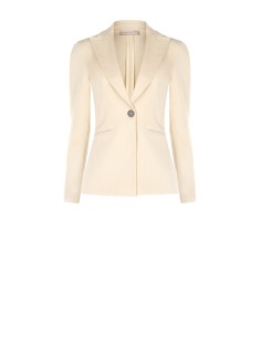 Giacca Blazer Corta Sfiancata In Misto Cotone Rinascimento - Vestit...