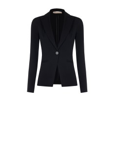 Blazer curto entalhado em mistura de algodão Rinascimento